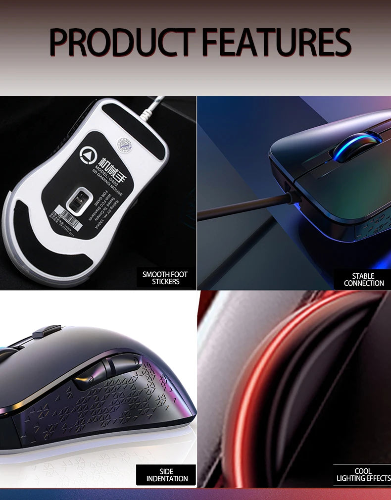 Wired Gaming Mouse, Ergonomic, for Office, Laptop, Desktop, PC,eSports, Comfortable, Versatile