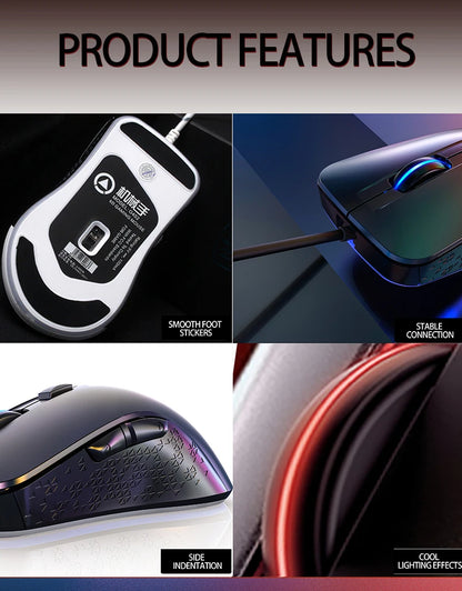 Wired Gaming Mouse, Ergonomic, for Office, Laptop, Desktop, PC,eSports, Comfortable, Versatile