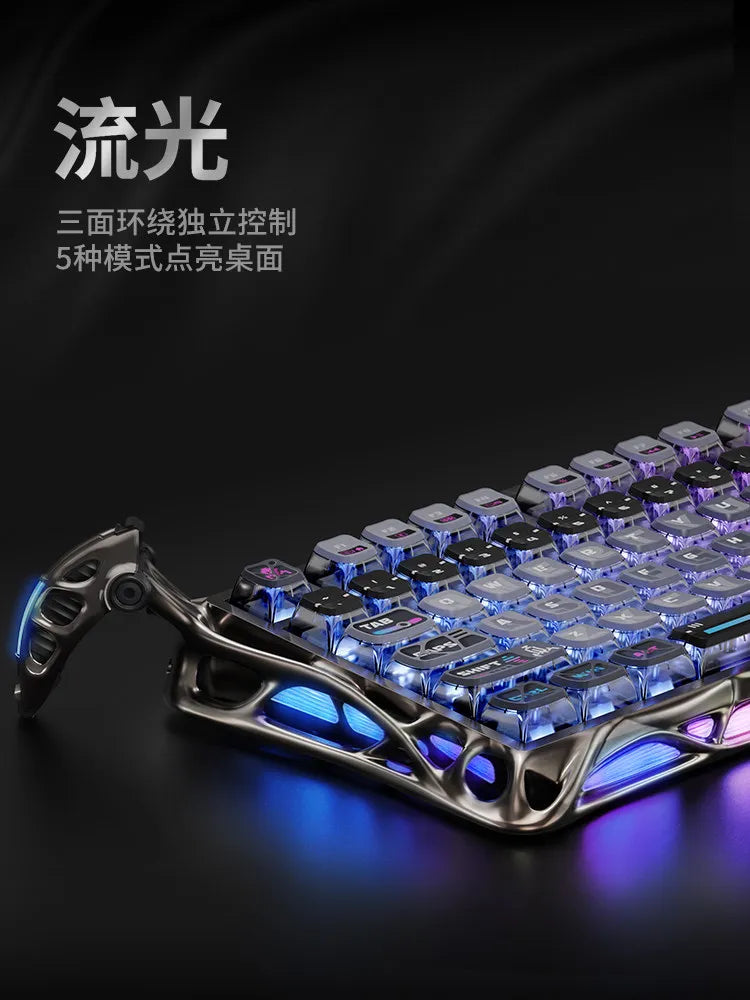 GravaStar K1 Pro Breaking Cocoon Mechanical Keyboards Long Battery Life Wireless Custom Tri-Mode Gaming Keyboard PC E-Sport Gift
