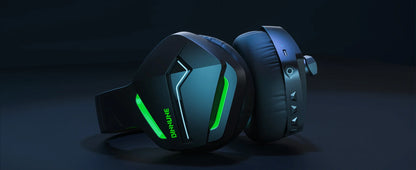 BINNUNE Dual Wireless Gaming Headset with mic for PC PS4 PS5, Bluetooth Gaming Headset  for Laptop Computer, Gaming Headphones