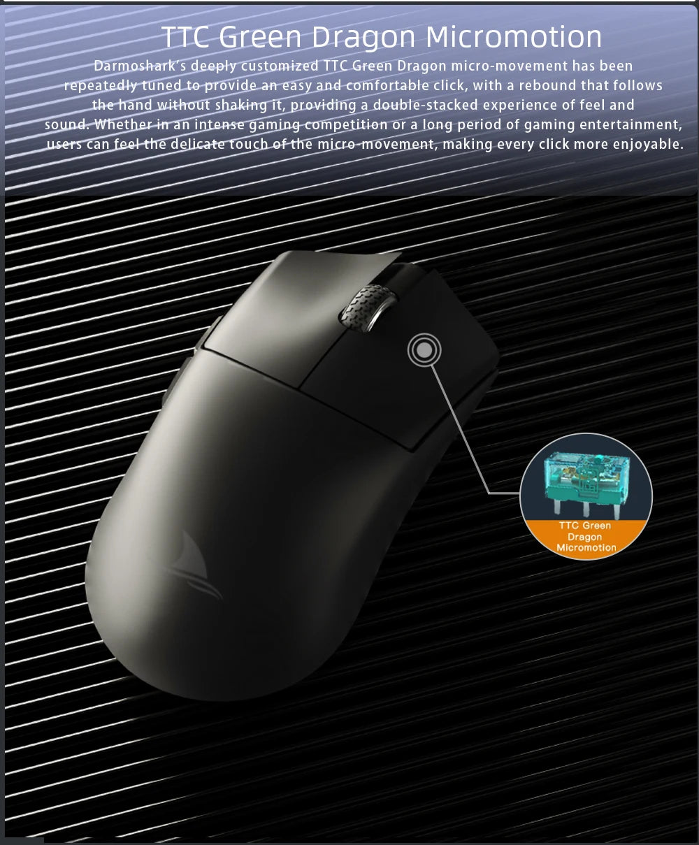 Darmoshark M3 PRO MAX Wireless Gaming Mouse Tri Mode PAW3950 30000DPI Ergonomic Optical Mice For Computer Laptop PC Gamer 4K 8K