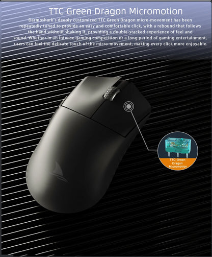 Darmoshark M3 PRO MAX Wireless Gaming Mouse Tri Mode PAW3950 30000DPI Ergonomic Optical Mice For Computer Laptop PC Gamer 4K 8K