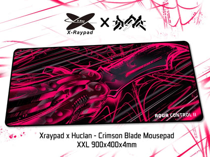 X-Raypad X Huclan Aqua Control II Crimson Blade / Azure Blade Gaming Mouse Pads 900x400x4mm XXL AC2 Mousepad Valorant FPS Gamer