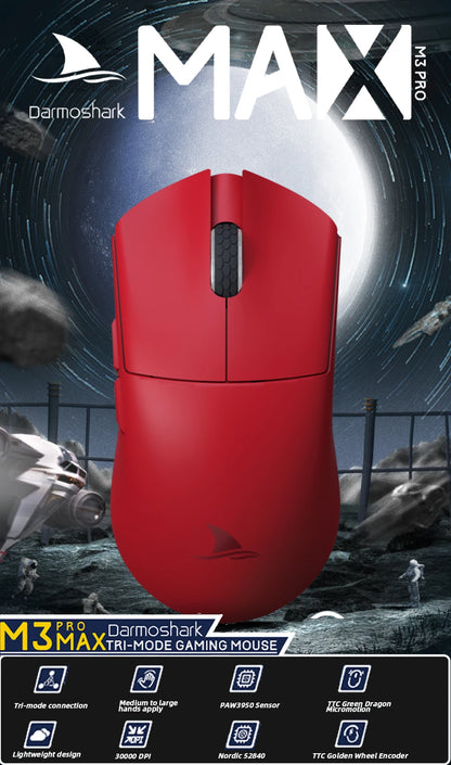 Darmoshark M3 PRO MAX Wireless Gaming Mouse Tri Mode PAW3950 30000DPI Ergonomic Optical Mice For Computer Laptop PC Gamer 4K 8K