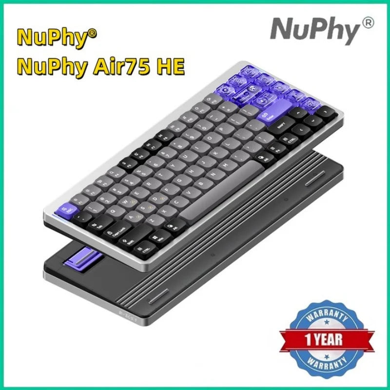 NuPhy Air75 HE Magnetic Switch Keyboard Wired 8KHz Rapid Trigger 0.01mm Accuracy Esports Gamer PC Gaming Keyboard Gifts