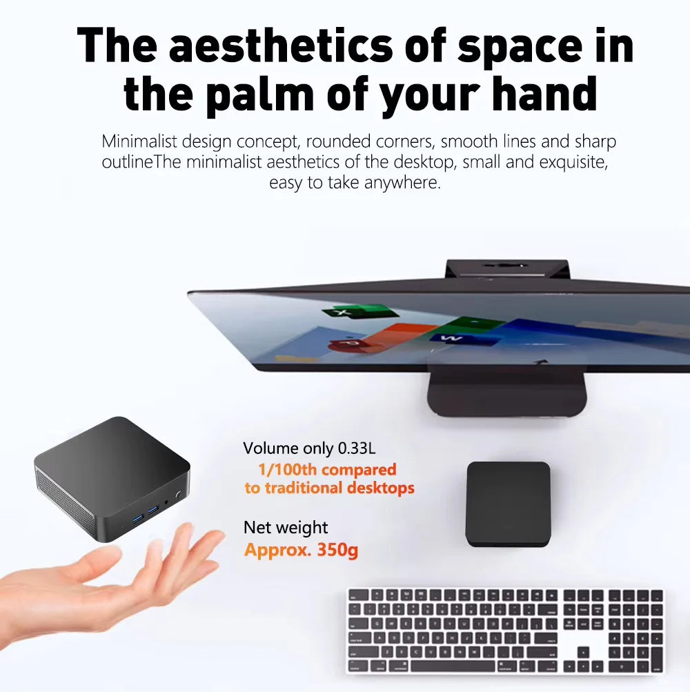 2026 Portable Mini PC Gamer Windows 11 Intel Core i9-10980HK Gaming PC 16/32GB RAM 1TB SSD WiFi 6 BT5.2 60Hz Desktop Pc Computer