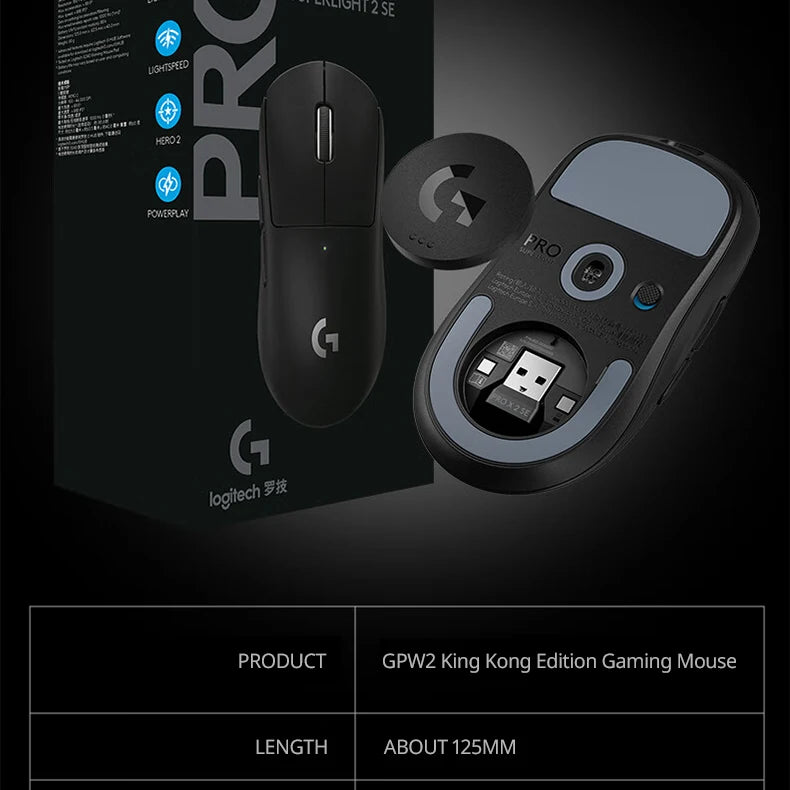 Logitech G PRO X SUPERLIGHT 2 SE Wireless Gaming Mouse, 60g Ultra-Light, HERO 2 44000 DPI Sensor, LIGHTSPEED Wireless,