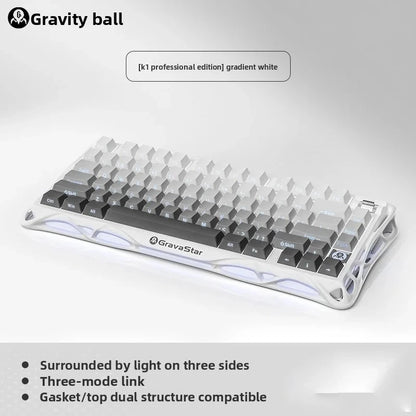 GravaStar K1 Lite E-sports Mechanical keyboard Hot-swap Tri-mode Gasket Gaming keyboard Long Batter Life For PC Gamer Gifts