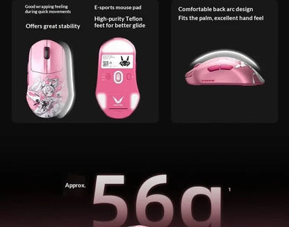 VALKYRIE VK M5Pro 3-Mode 56g Ultra Lightweight Wireless Gaming Mouse 650mAh For Medium Large Hands Desktop Laptop Esports Gamers