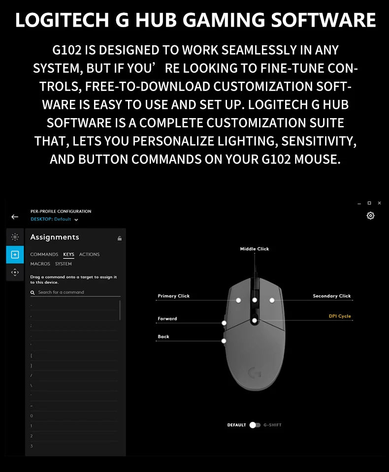 Logitech G102 - 85g of Comfortable Gaming Power