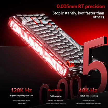 Aula Hero68 Air Magnetic Switch Keyboard 3Mode Wireless Bluetooth Mechanical Keyboards 0.125ms Low Delay Gaming Keyboard For FPS