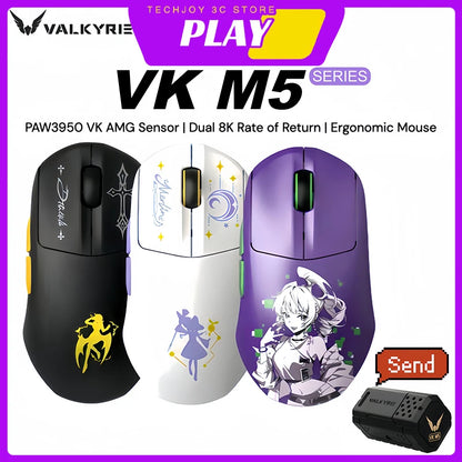 VALKYRIE VK M5Pro 3-Mode 56g Ultra Lightweight Wireless Gaming Mouse 650mAh For Medium Large Hands Desktop Laptop Esports Gamers