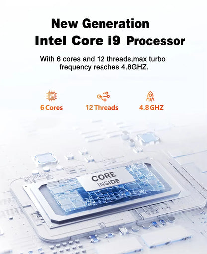 2026 Portable Mini PC Gamer Windows 11 Intel Core i9-10980HK Gaming PC 16/32GB RAM 1TB SSD WiFi 6 BT5.2 60Hz Desktop Pc Computer