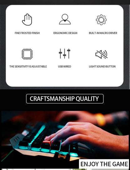 Wired Gaming Mouse, Ergonomic, for Office, Laptop, Desktop, PC,eSports, Comfortable, Versatile