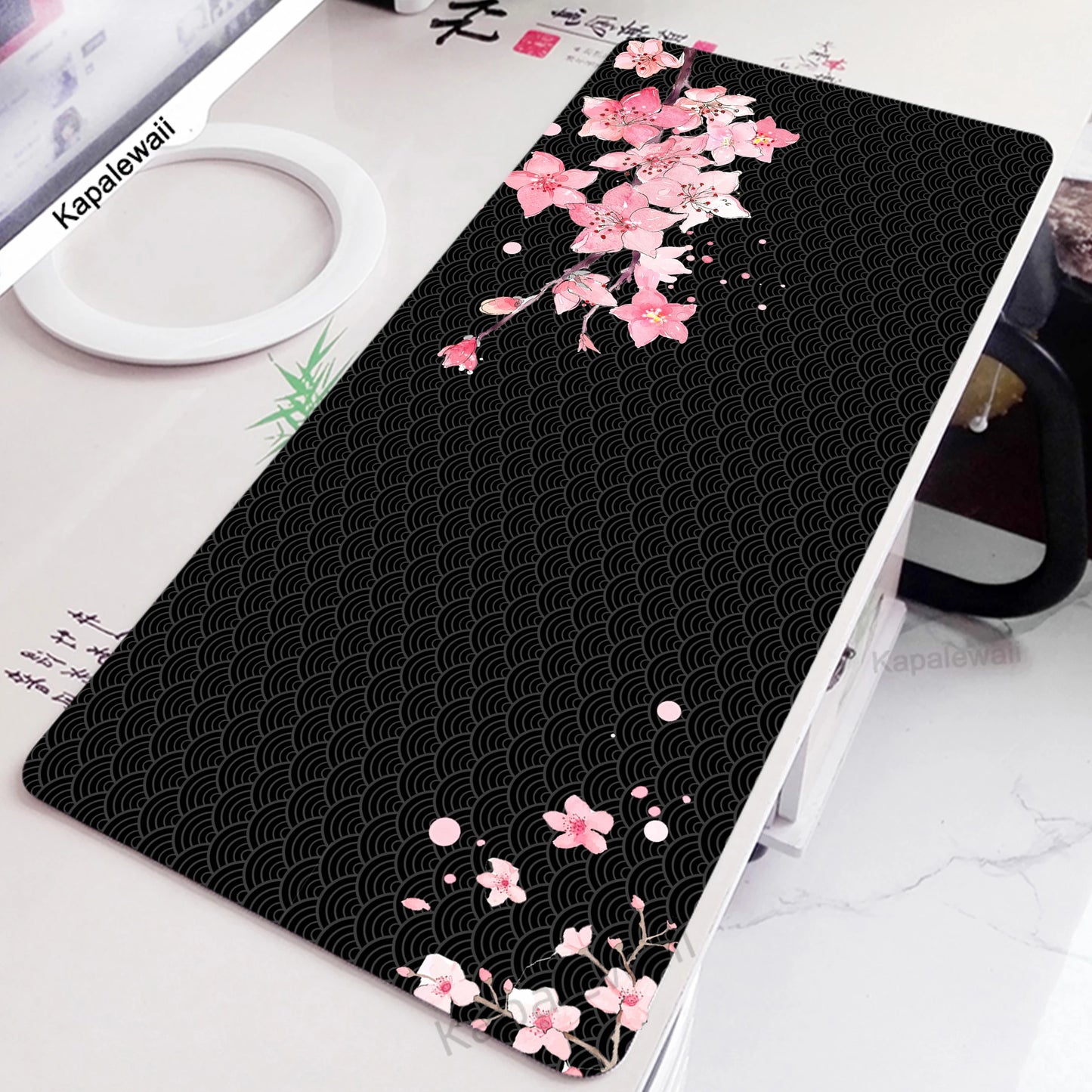 Big Gaming Mouse Pad XXL Office Gaming Mats Sakura Mousepad Rubber Keyboard Pads Gaming Setup Accessories Mouse Mat 900x400mm