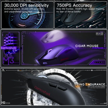 Darmoshark M3 PRO MAX Wireless Gaming Mouse Tri Mode PAW3950 30000DPI Ergonomic Optical Mice For Computer Laptop PC Gamer 4K 8K