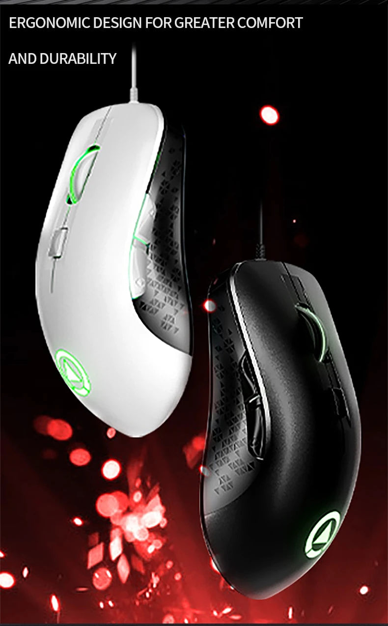 Wired Gaming Mouse, Ergonomic, for Office, Laptop, Desktop, PC,eSports, Comfortable, Versatile