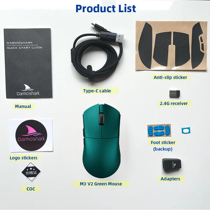 Darmoshark M3 PRO MAX Wireless Gaming Mouse Tri Mode PAW3950 30000DPI Ergonomic Optical Mice For Computer Laptop PC Gamer 4K 8K