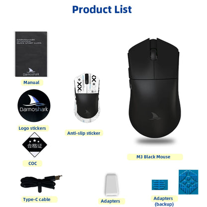 Darmoshark M3 PRO MAX Wireless Gaming Mouse Tri Mode PAW3950 30000DPI Ergonomic Optical Mice For Computer Laptop PC Gamer 4K 8K
