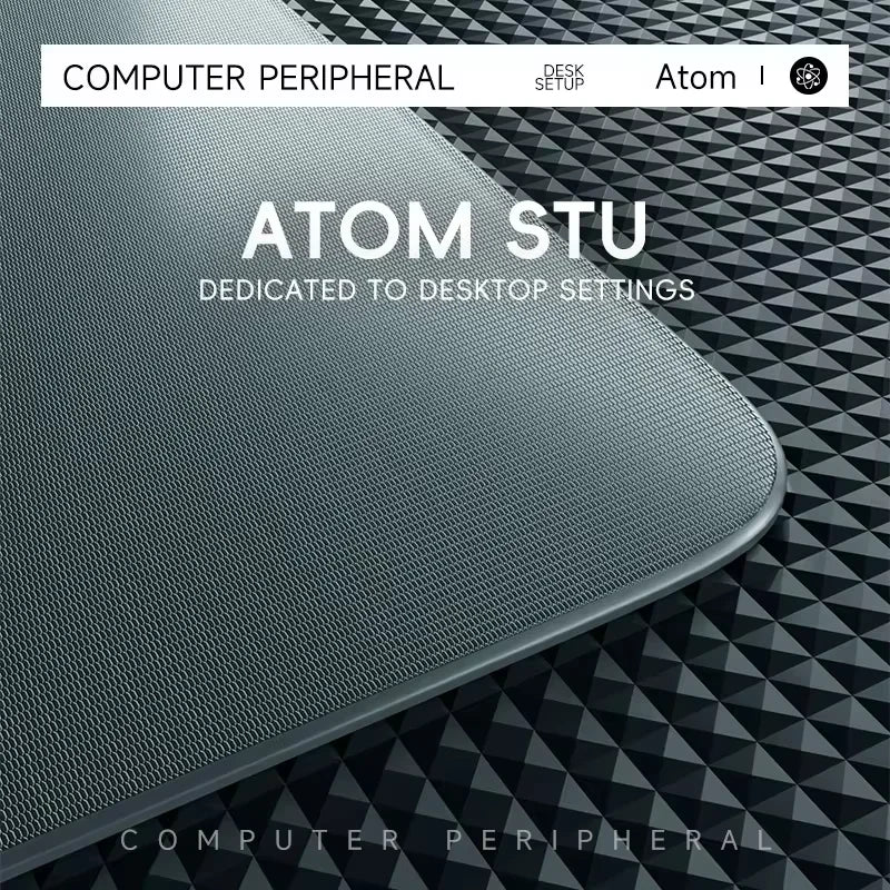 Glass Gaming Mouse Pad Customizable Pattern Tempered ATOM Mousepads Smooth Gaming Desk Mat FPS Esports Office Gaming Accessories