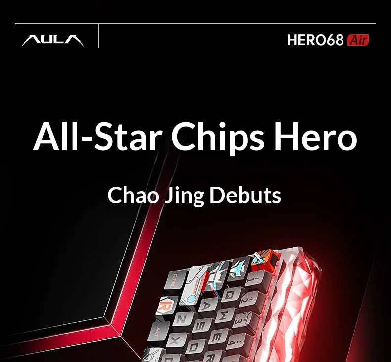 Aula Hero68 Air Magnetic Switch Keyboard 3Mode Wireless Bluetooth Mechanical Keyboards 0.125ms Low Delay Gaming Keyboard For FPS