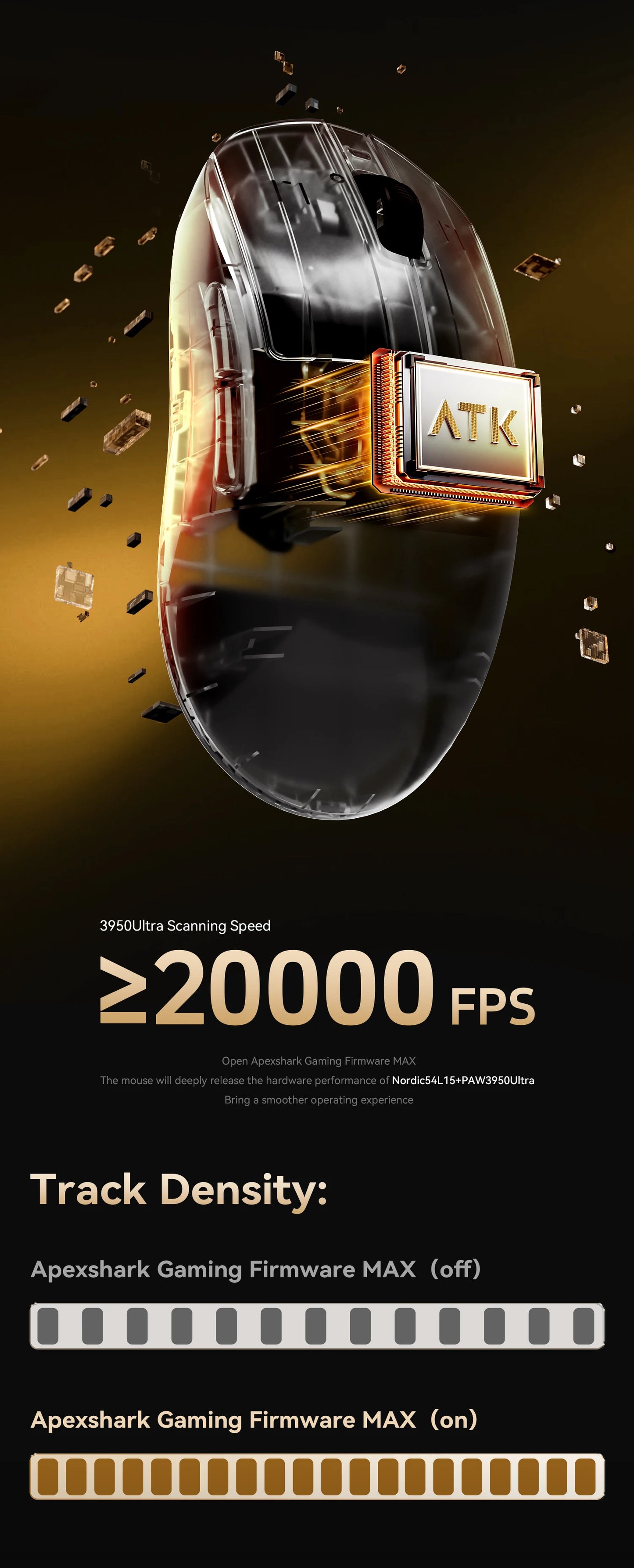 ATK A9 Air Ultimate Wireless Gaming Mouse Tri-Model Dual 8KHz PAW3950UItra 42000DPI 750IPS 53g Lightweight Ergonomic E-sports