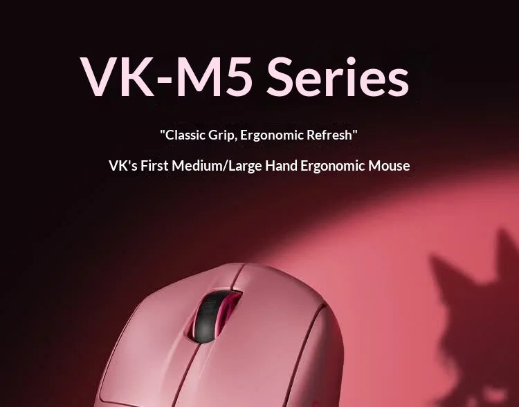 VALKYRIE VK M5Pro 3-Mode 56g Ultra Lightweight Wireless Gaming Mouse 650mAh For Medium Large Hands Desktop Laptop Esports Gamers