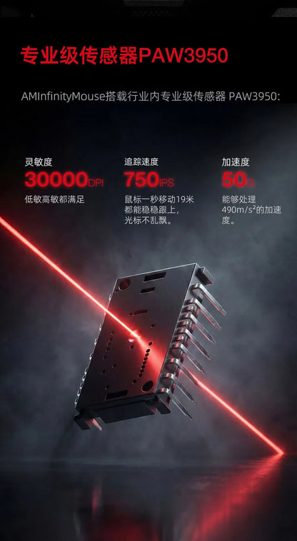 AngryMiao AM Infinity.97 Mouse Tri-mode 47g Ultra Lightweight Magnesium Alloy 8K Anti-jamming 1.2s Magnetic Charge Gaming Mouse