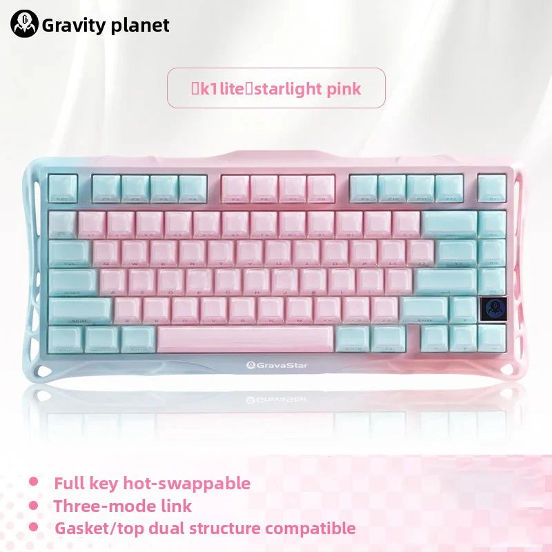 GravaStar K1 Lite E-sports Mechanical keyboard Hot-swap Tri-mode Gasket Gaming keyboard Long Batter Life For PC Gamer Gifts