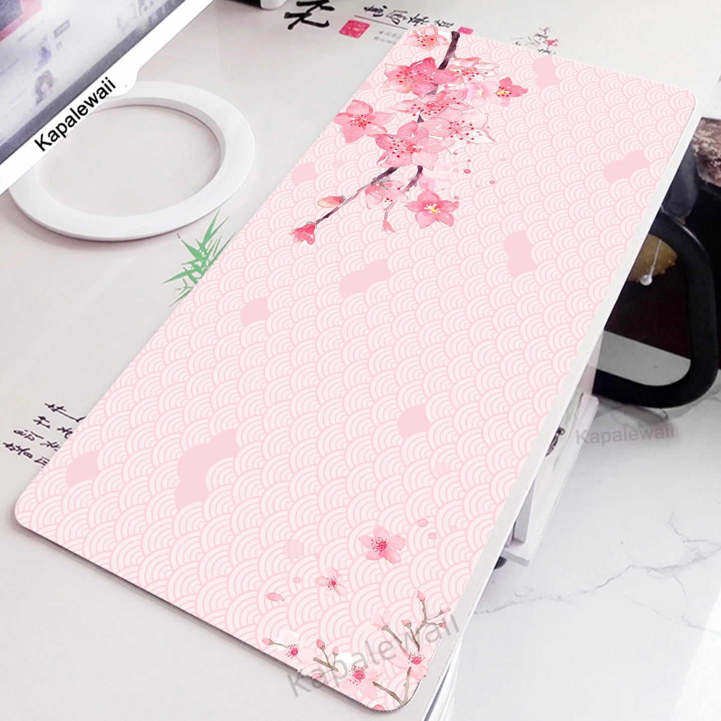 Big Gaming Mouse Pad XXL Office Gaming Mats Sakura Mousepad Rubber Keyboard Pads Gaming Setup Accessories Mouse Mat 900x400mm