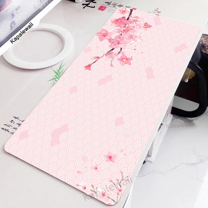 Big Gaming Mouse Pad XXL Office Gaming Mats Sakura Mousepad Rubber Keyboard Pads Gaming Setup Accessories Mouse Mat 900x400mm