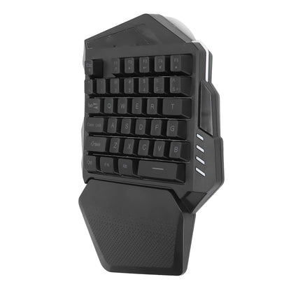 One Handed Gaming Keyboard One Handed Gaming Keyboard 2.4G Wireless RGB Lighting ABS 35 Keys Gaming Keyboard for Computer