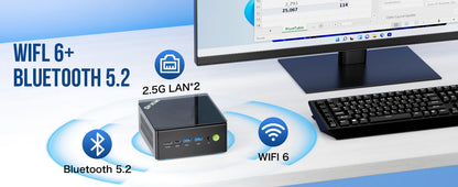 GMKtec K8 Plus Mini PC AMD R7 8845HS 8-core 16-thread DDR5 5600Mhz Pcie 4.0 SSD WIFI6 BT5.2 Win11 Pro Desktop Gaming PC