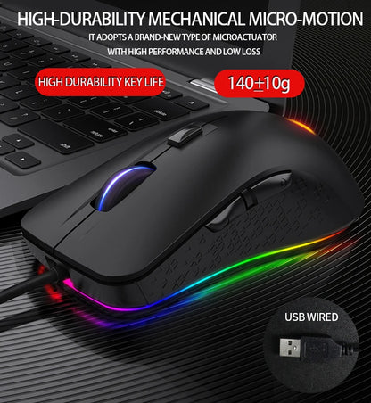 Wired Gaming Mouse, Ergonomic, for Office, Laptop, Desktop, PC,eSports, Comfortable, Versatile