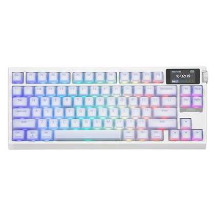 EPOMAKER G84 PRO 80% ANSI US QWERTY Layout Wired/Bluetooth/2.4Ghz Wireless Mechanical Gaming Keyboard Glass Screen & Metal Knob
