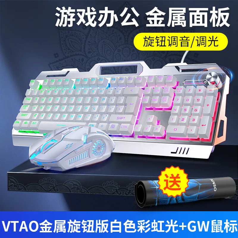 3 In1 RGB Gamer Keyboard Gaming Keyboard and Mouse Headphone Gamer Kit Backlit USB Wired Computer KeyboardFor Pc Laptop Teclado