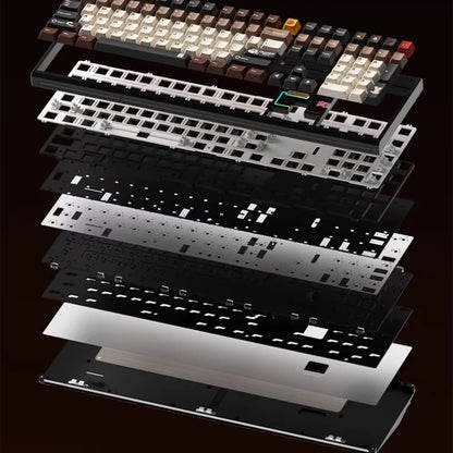 WEIKAV NUT108 Mechanical Keyboard Aluminum Alloy Wireless Tri Mode Double GASKET Structure Office Gaming Keyboard PC Accessory