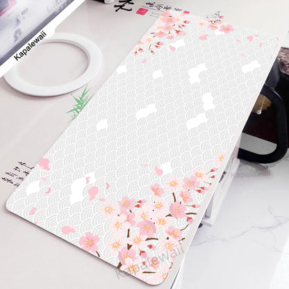 Big Gaming Mouse Pad XXL Office Gaming Mats Sakura Mousepad Rubber Keyboard Pads Gaming Setup Accessories Mouse Mat 900x400mm
