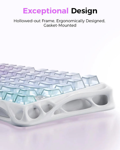 GravaStar Mercury K1 Lite 75% Gaming Keyboard 2.4GHz/BT/Wired Tri-Mode Wireless Mechanical Keyboard Gasket Hot Swappable
