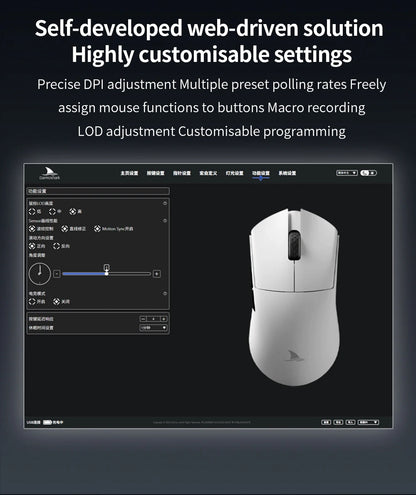 Darmoshark M3 PRO MAX Wireless Gaming Mouse Tri Mode PAW3950 30000DPI Ergonomic Optical Mice For Computer Laptop PC Gamer 4K 8K