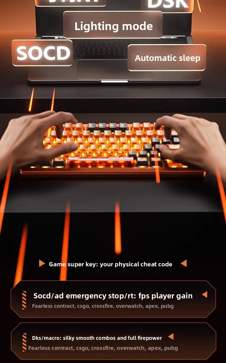 AULA AG75 Magnetic Axis Mechanical Keyboard Low Latency Gaming Keyboard All-aluminum Alloy 75% Layout Gaming Keyboard PC Gift
