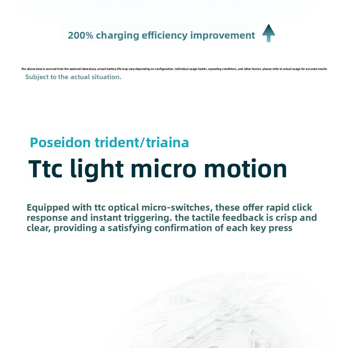 Waizowl TRIAINA Wireless Gaming Mouse Paw3950 Lightweight Ergonomic E-sports Mice Fast Charging Long Battery Life Customized PC