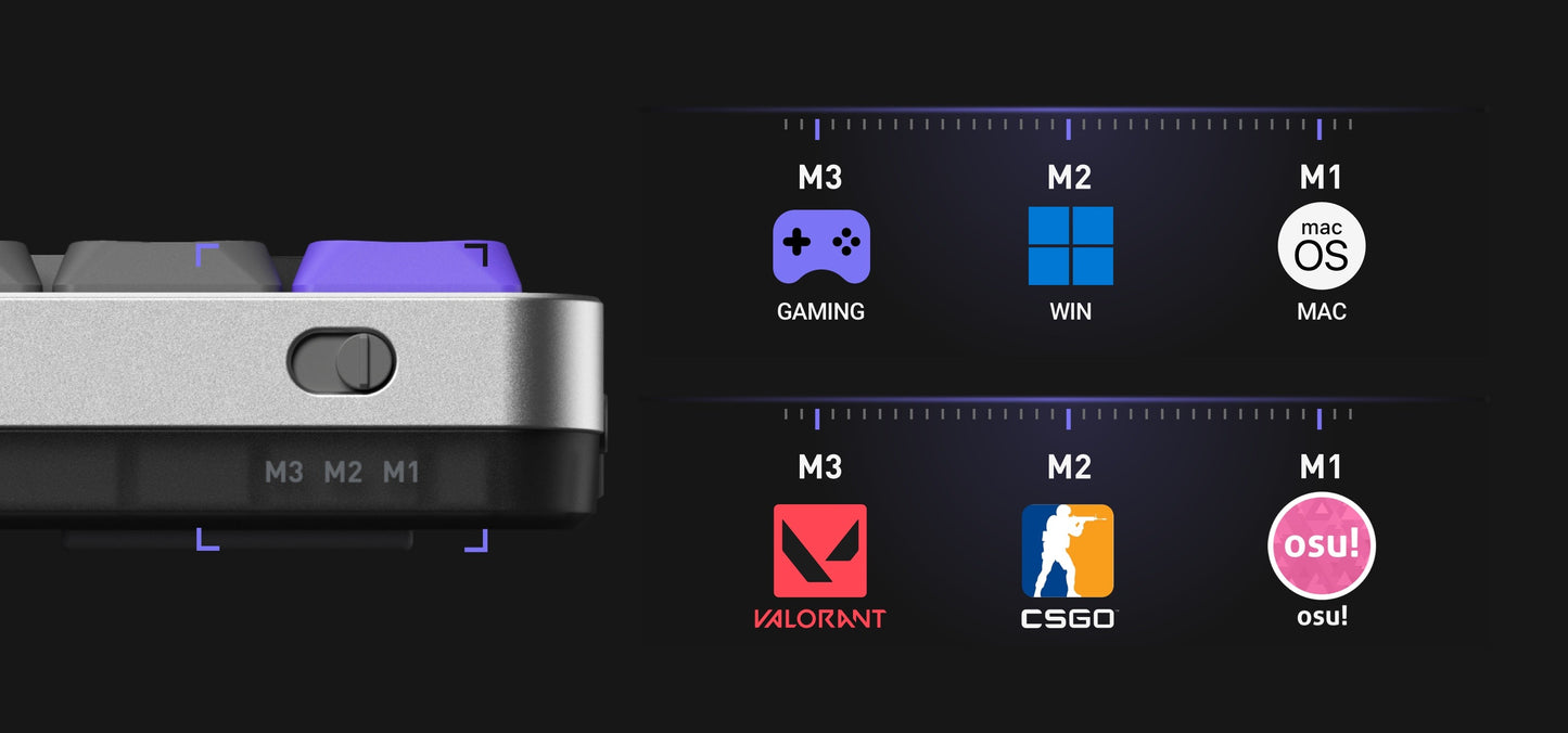 NuPhy Air75 HE Magnetic Switch Keyboard Wired 8KHz Rapid Trigger 0.01mm Accuracy Esports Gamer PC Gaming Keyboard Gifts