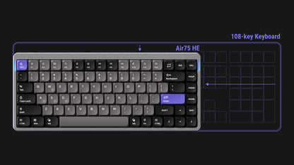 NuPhy Air75 HE Magnetic Switch Keyboard Wired 8KHz Rapid Trigger 0.01mm Accuracy Esports Gamer PC Gaming Keyboard Gifts
