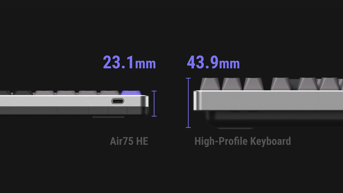 NuPhy Air75 HE Magnetic Switch Keyboard Wired 8KHz Rapid Trigger 0.01mm Accuracy Esports Gamer PC Gaming Keyboard Gifts