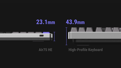 NuPhy Air75 HE Magnetic Switch Keyboard Wired 8KHz Rapid Trigger 0.01mm Accuracy Esports Gamer PC Gaming Keyboard Gifts